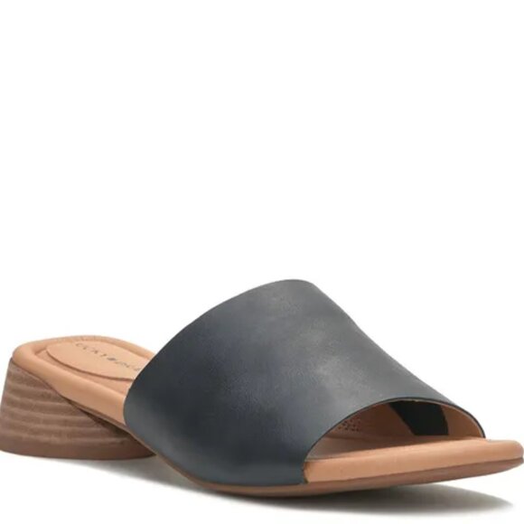 LUCKY BRAND Women's Black RAFFY Low Heels Slide Sandals 8.5 - Picture 1 of 7
